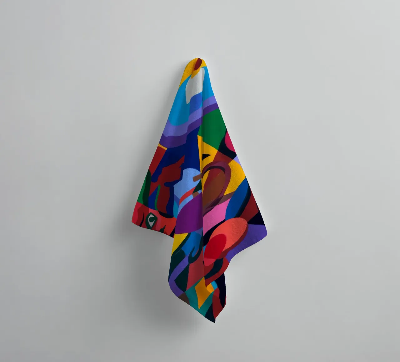 Abstracte vormen badhanddoek van Monarco Virtuoso