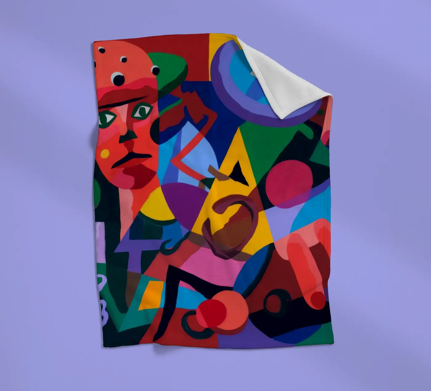 Abstracte vormen fleecedeken van Monarco Virtuoso