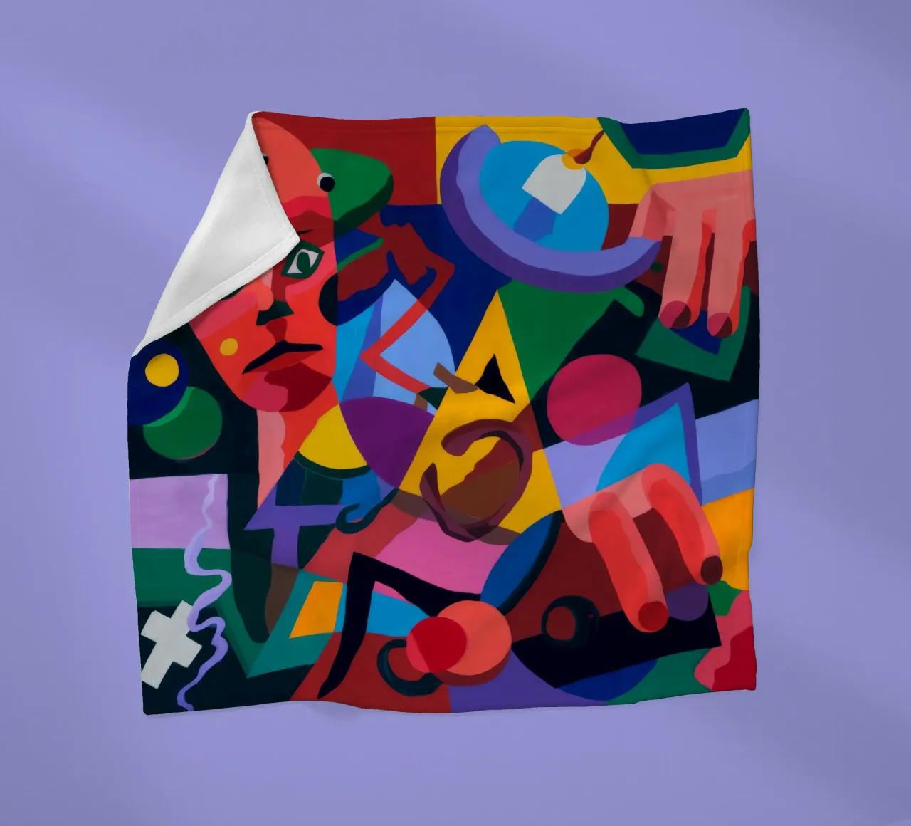 Abstract Forms fleece blanket by Monarco Virtuoso