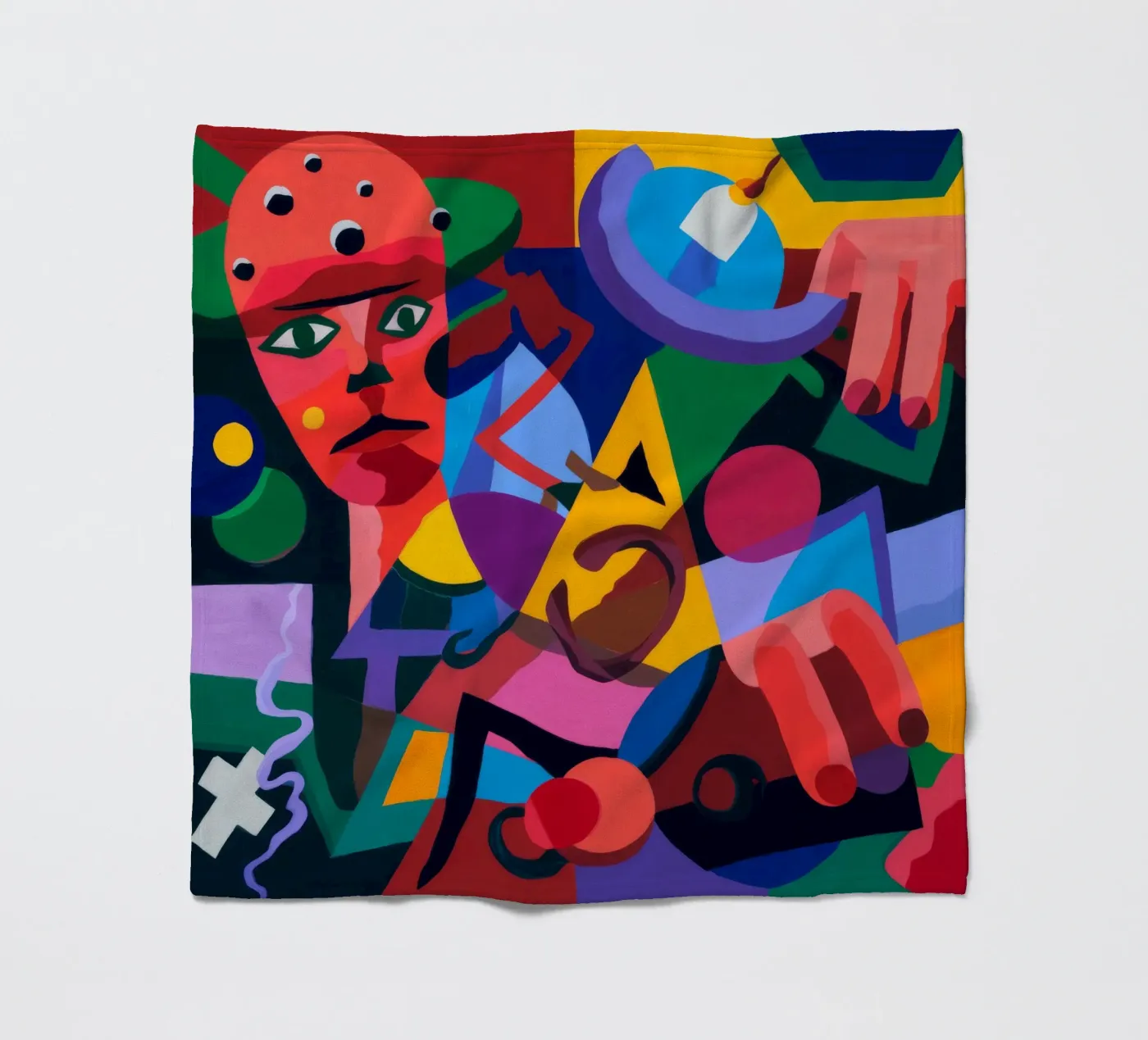 Abstracte vormen fleecedeken van Monarco Virtuoso