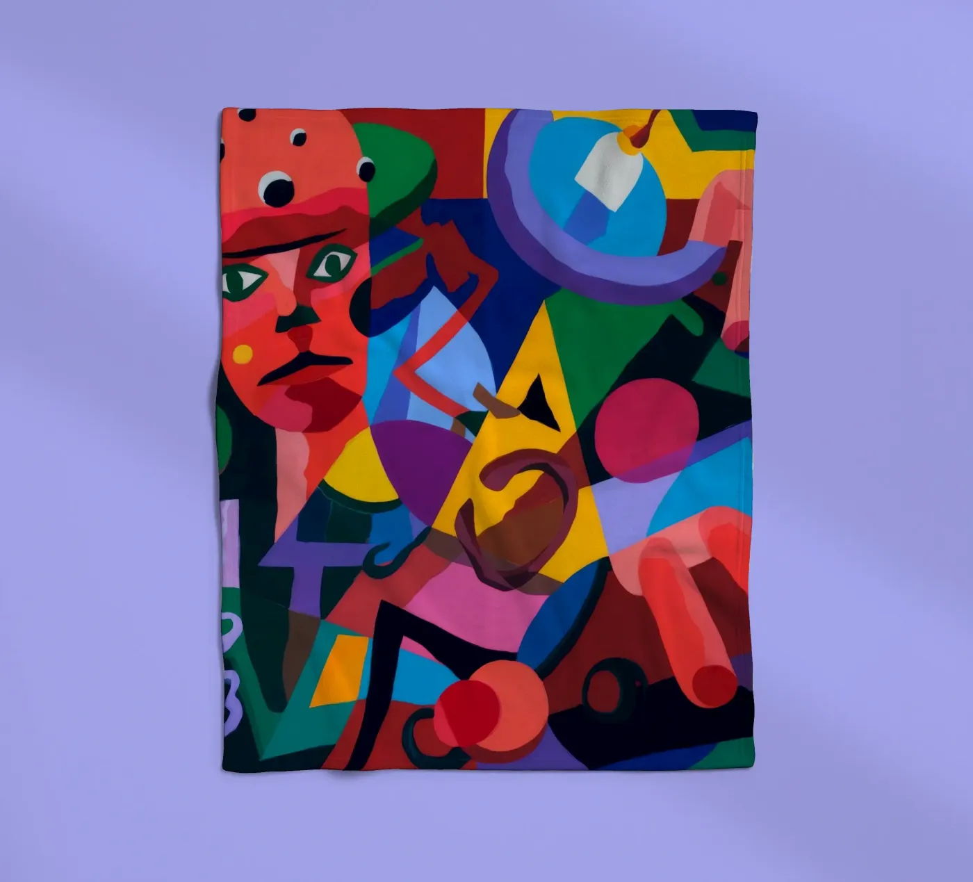 Abstracte vormen fleecedeken van Monarco Virtuoso