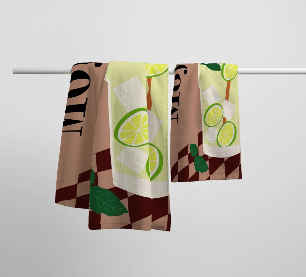 Mojito asciugamano da bagno da Miho Art Studio