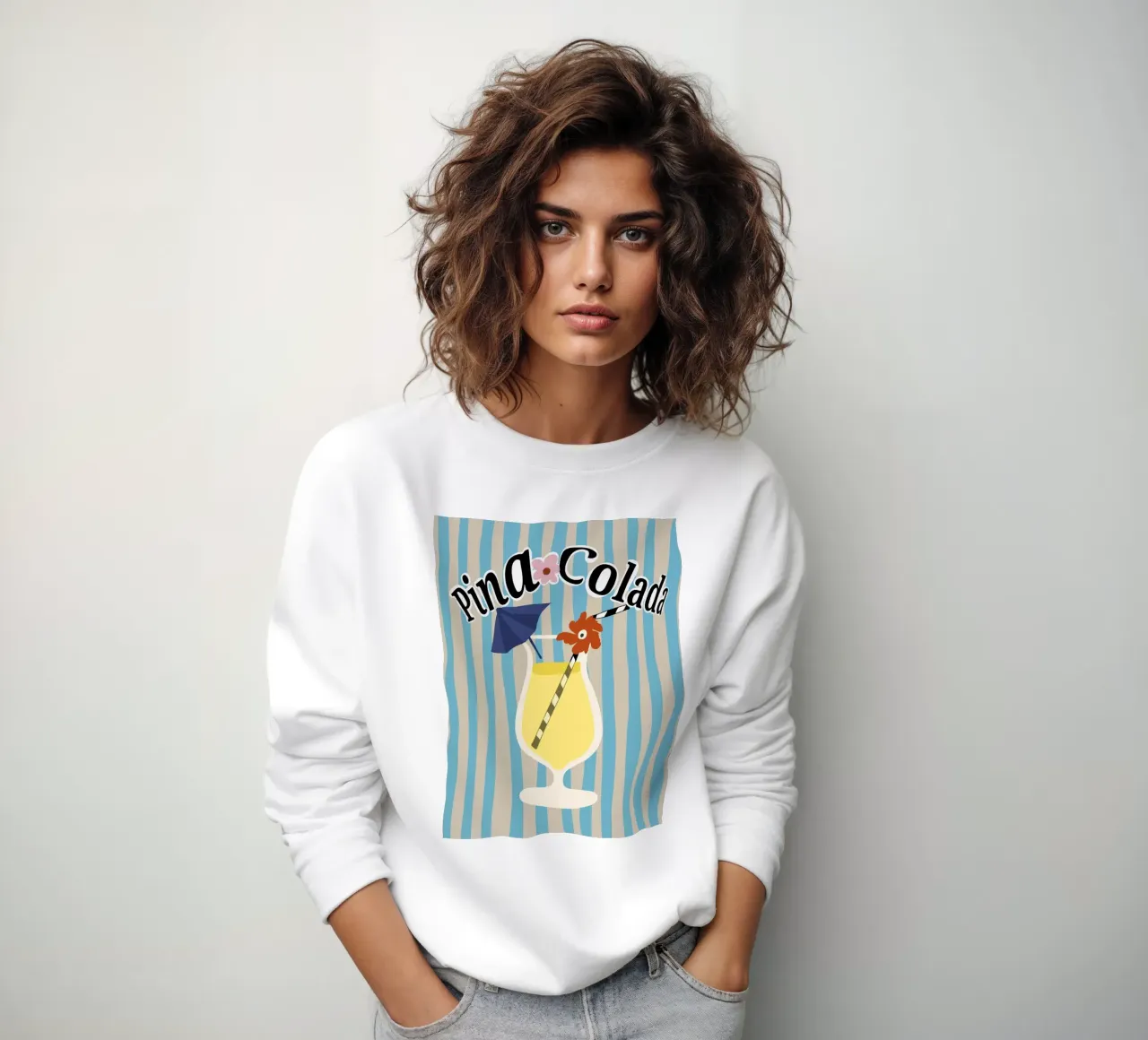 Pina Colada sweatshirt by Miho Art Studio