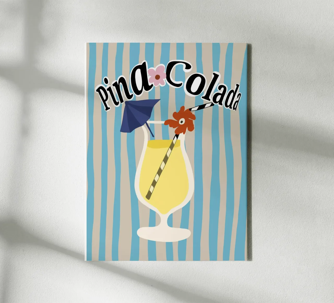 Pina Colada canvas met Baklijst van Miho Art Studio
