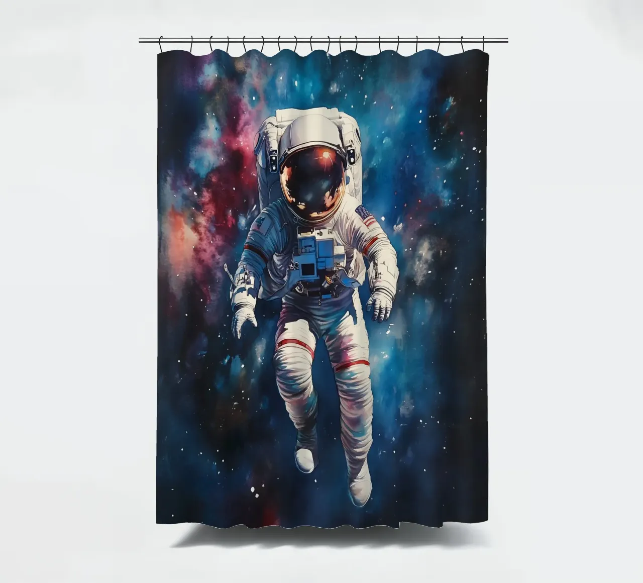 Aquarell-Astronaut Duschvorhang von Schön