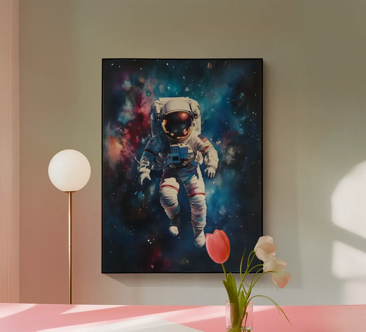 Aquarell Astronaut acrylic glass by Schön