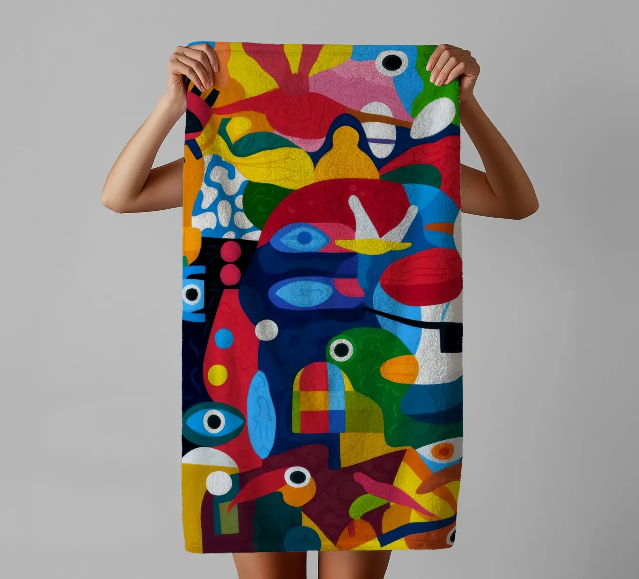 Geometrische harmonie badhanddoek van Monarco Virtuoso