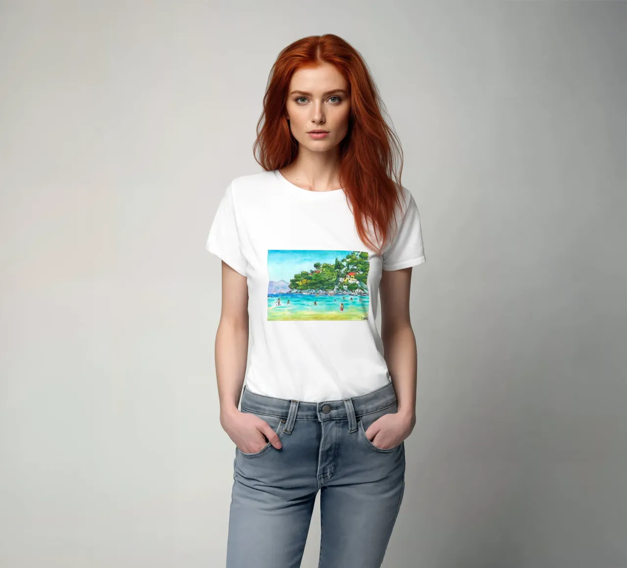 Spiaggia di Prapratno in Croazia t-shirt da C.WILL