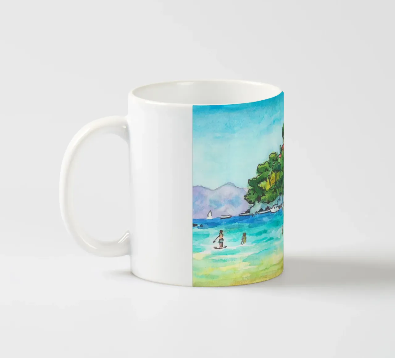Spiaggia di Prapratno in Croazia tazza in ceramica da C.WILL