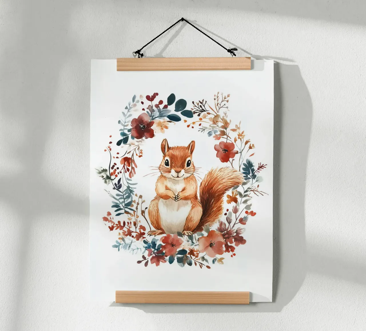Aquarel eekhoorn poster van Schön