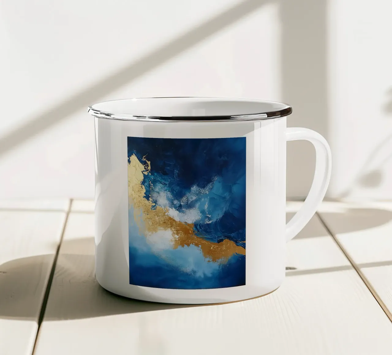 Ocean Wave tazza in smalto da Schön