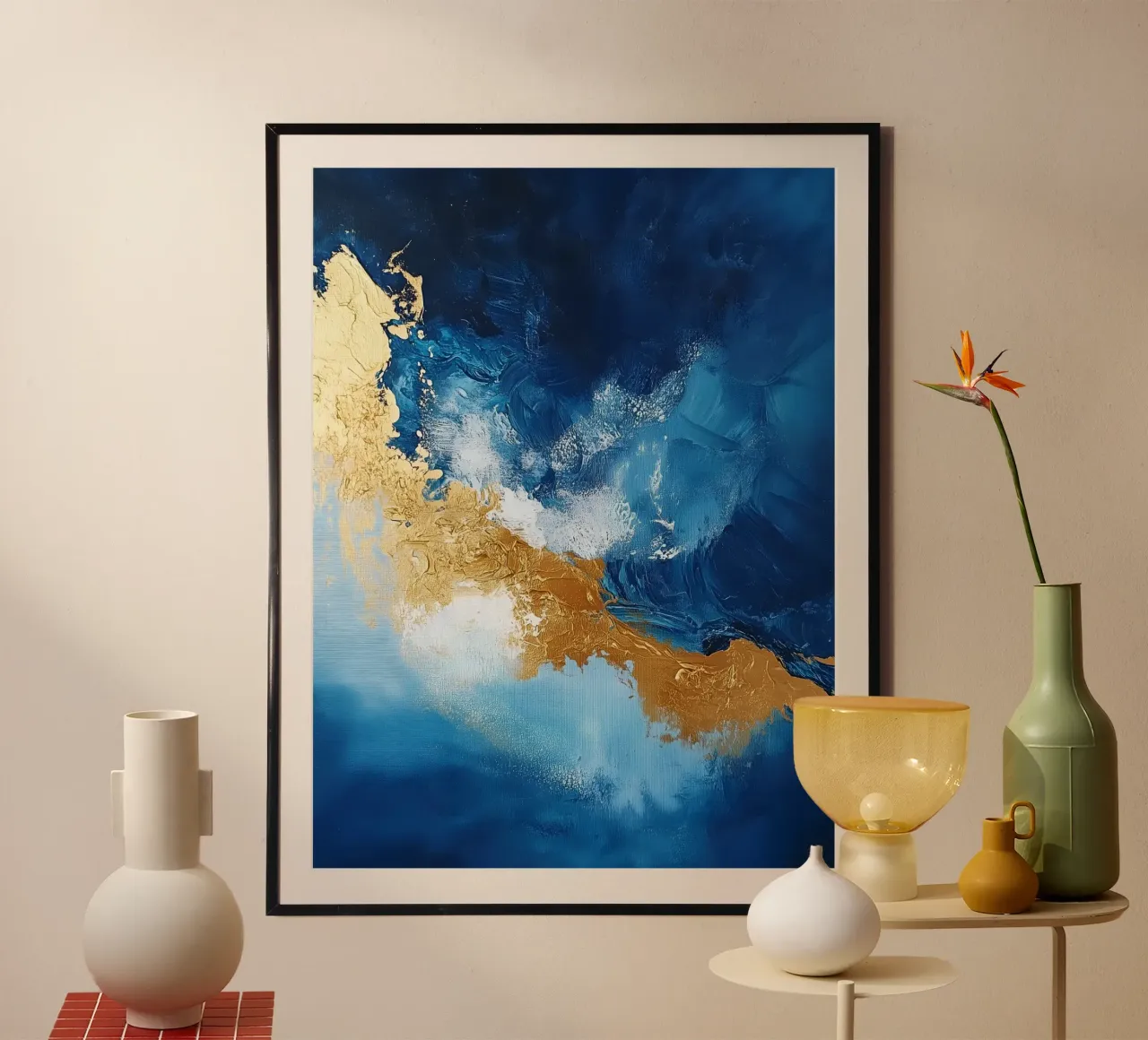 Ocean Wave poster with plastic frame by Schön