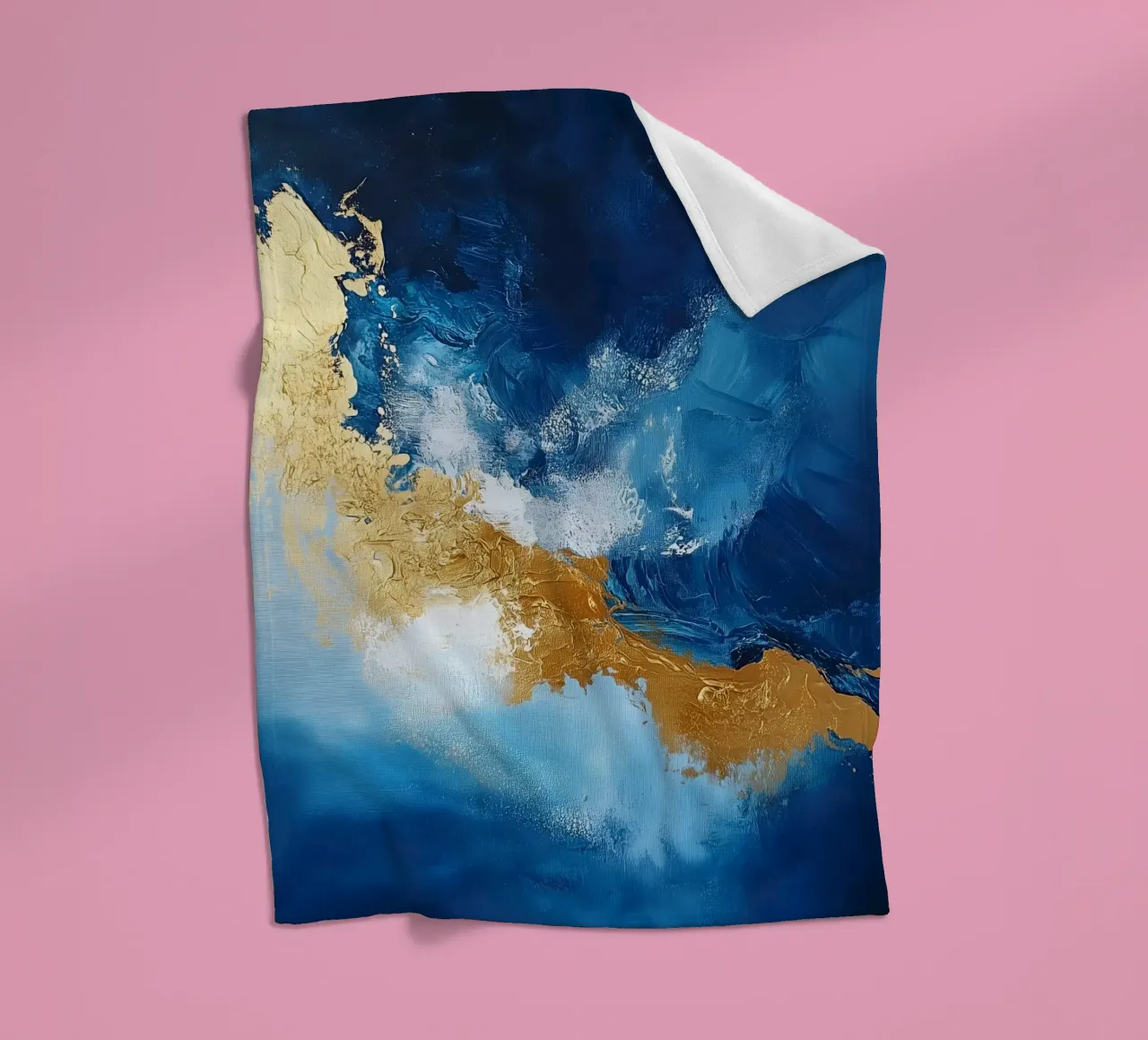 Ocean Wave fleece blanket by Schön
