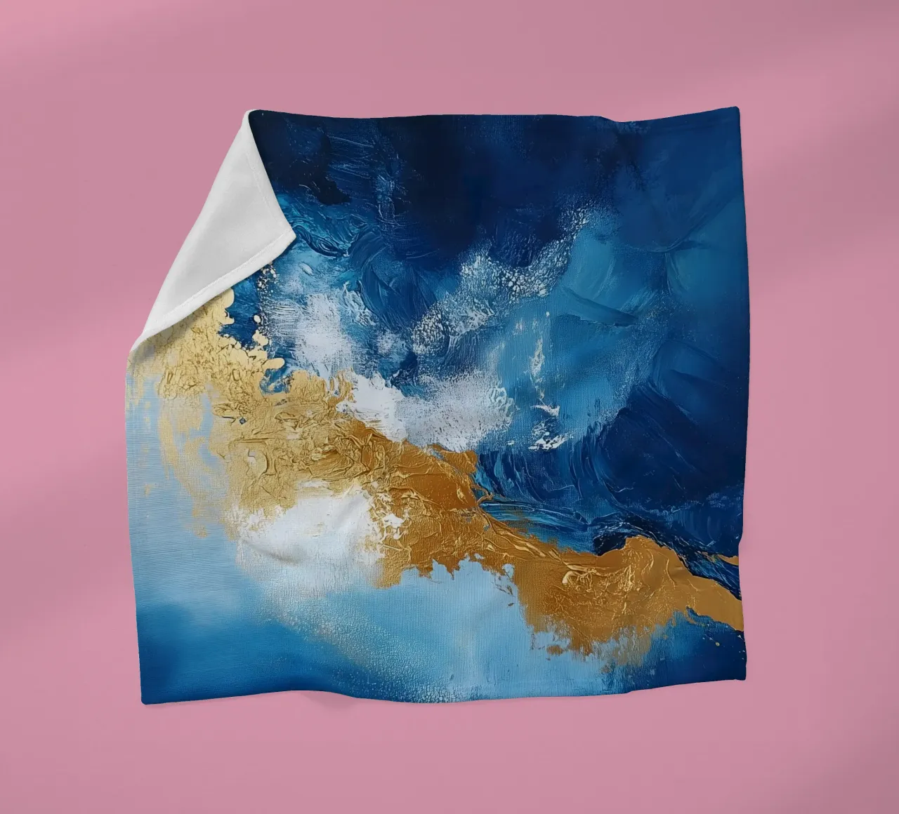 Ocean Wave fleece blanket by Schön
