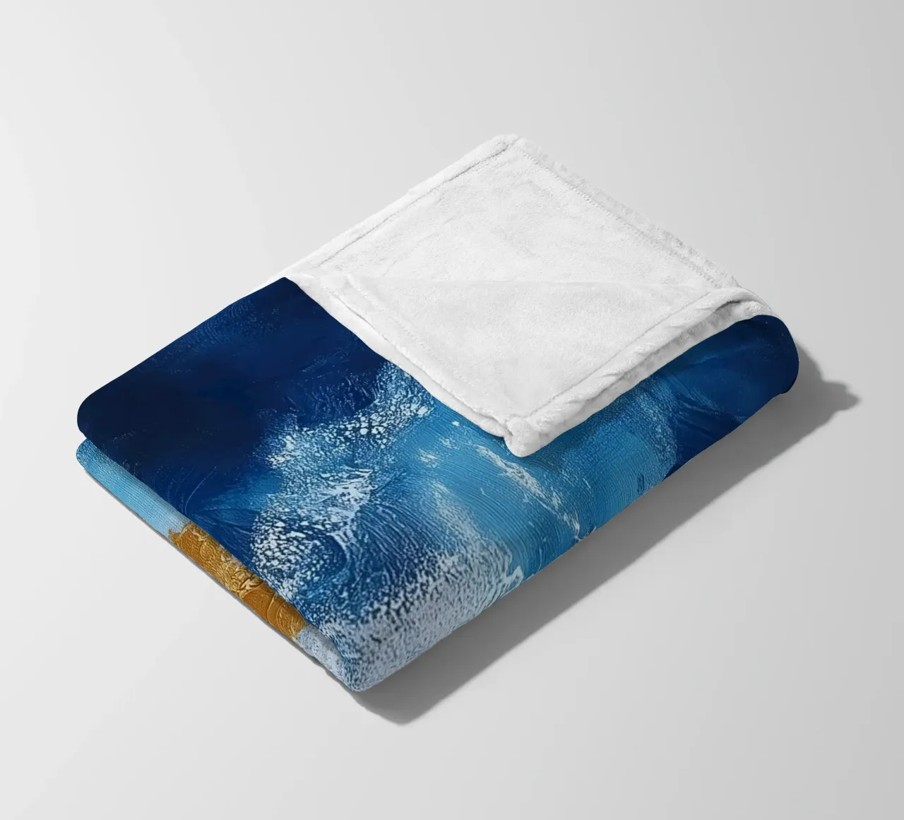 Ocean Wave fleece blanket by Schön