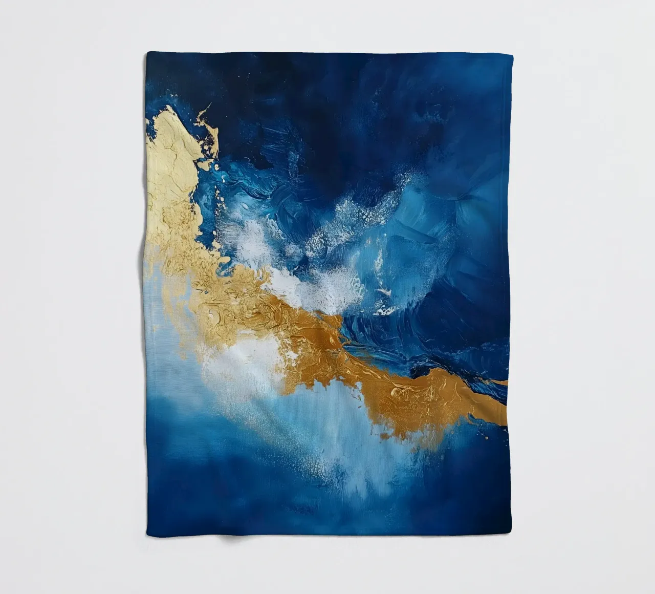 Ocean Wave fleece blanket by Schön