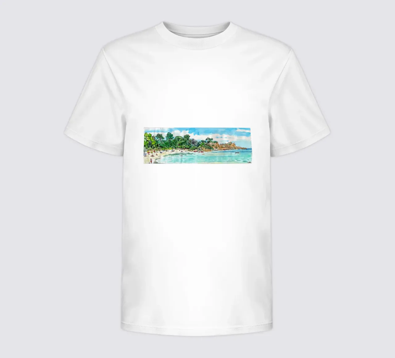 Plage de Canella en Corse t-shirt enfant de C.WILL