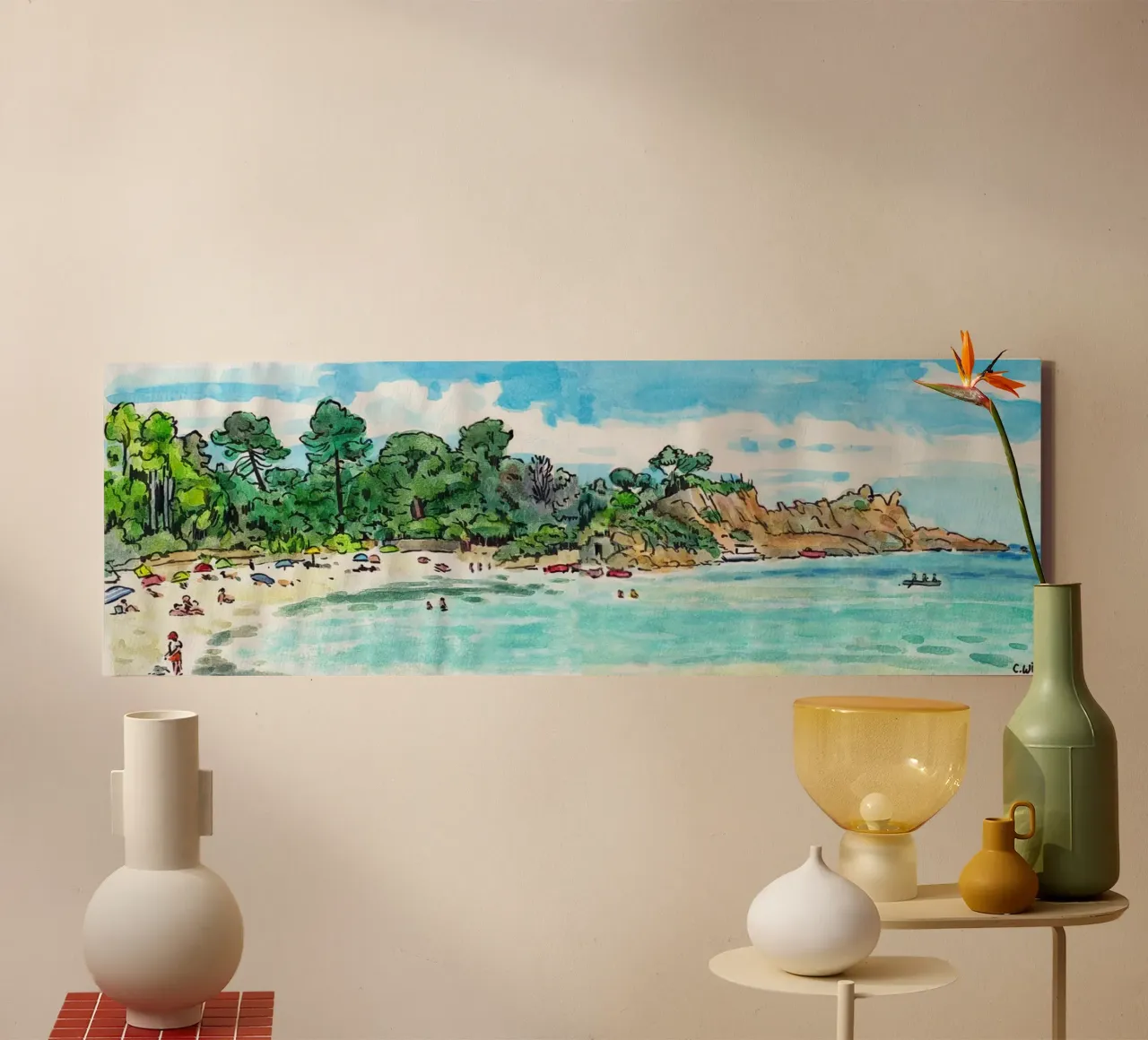 Canella beach in Corsica canvas by C.WILL
