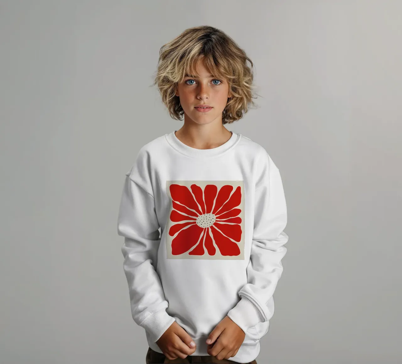 Big Blooming VI kids sweatshirt by Miho Art Studio