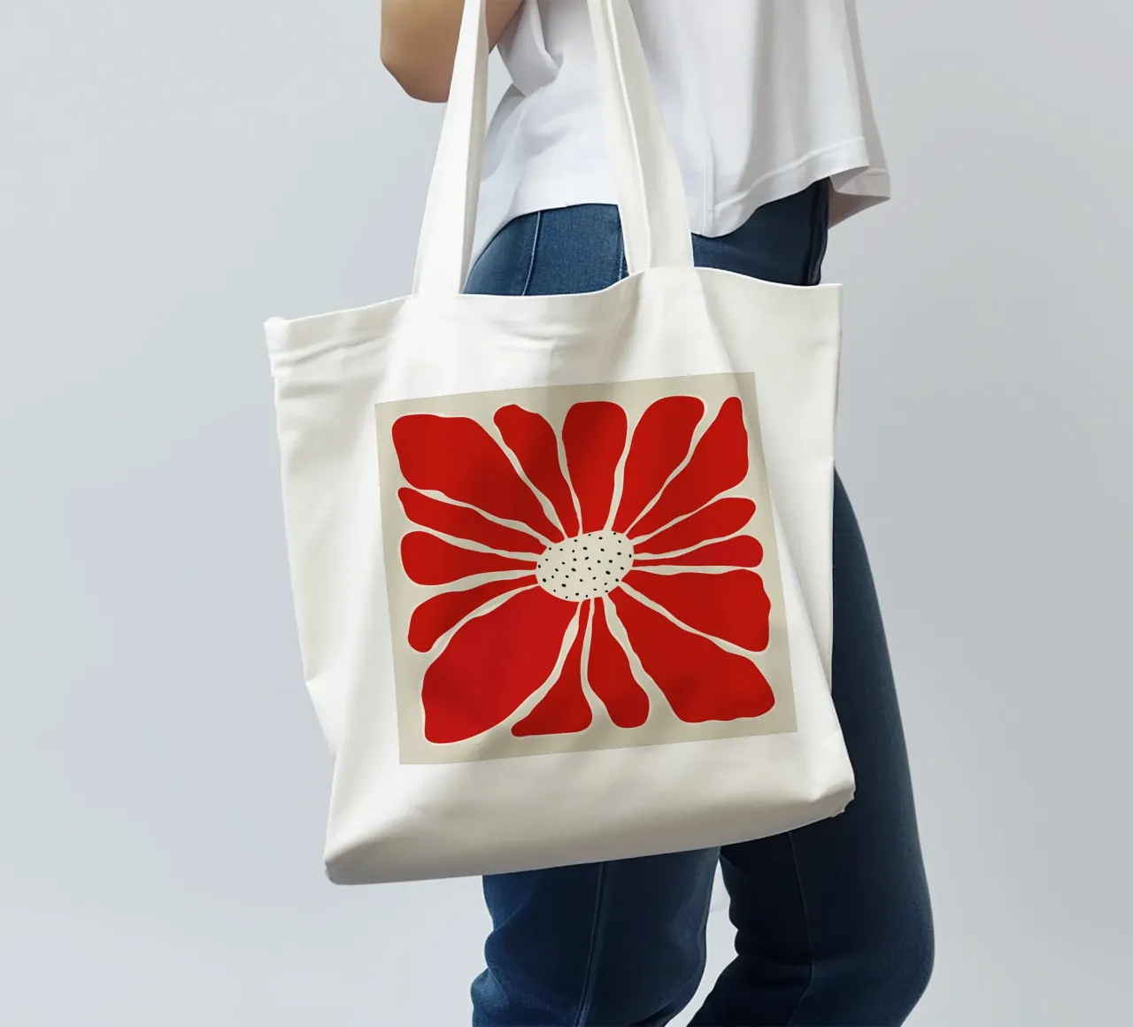 Große Blüte VI Jutebeutel von Miho Art Studio