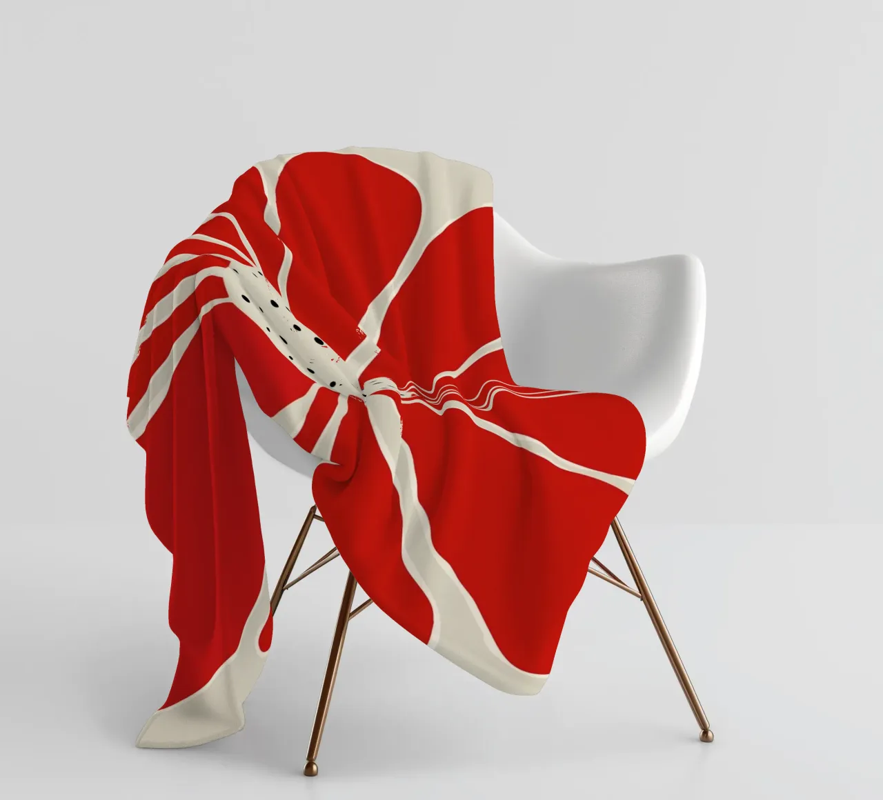 Big Blooming VI fleece blanket by Miho Art Studio