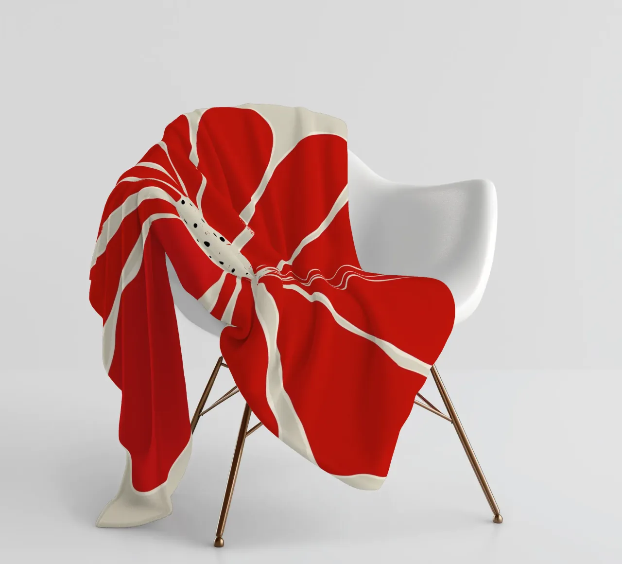 Big Blooming VI fleece blanket by Miho Art Studio