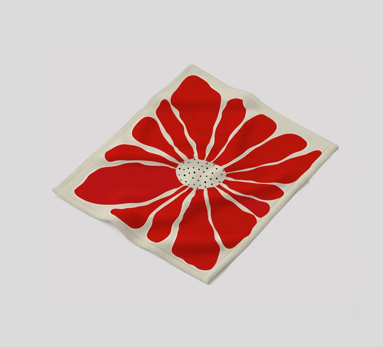 Big Blooming VI fleece blanket by Miho Art Studio