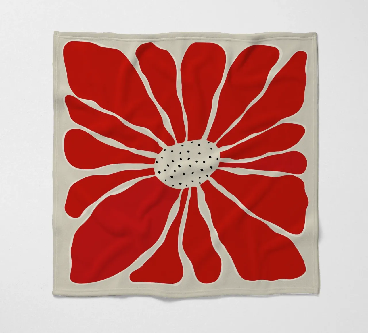 Big Blooming VI fleece blanket by Miho Art Studio