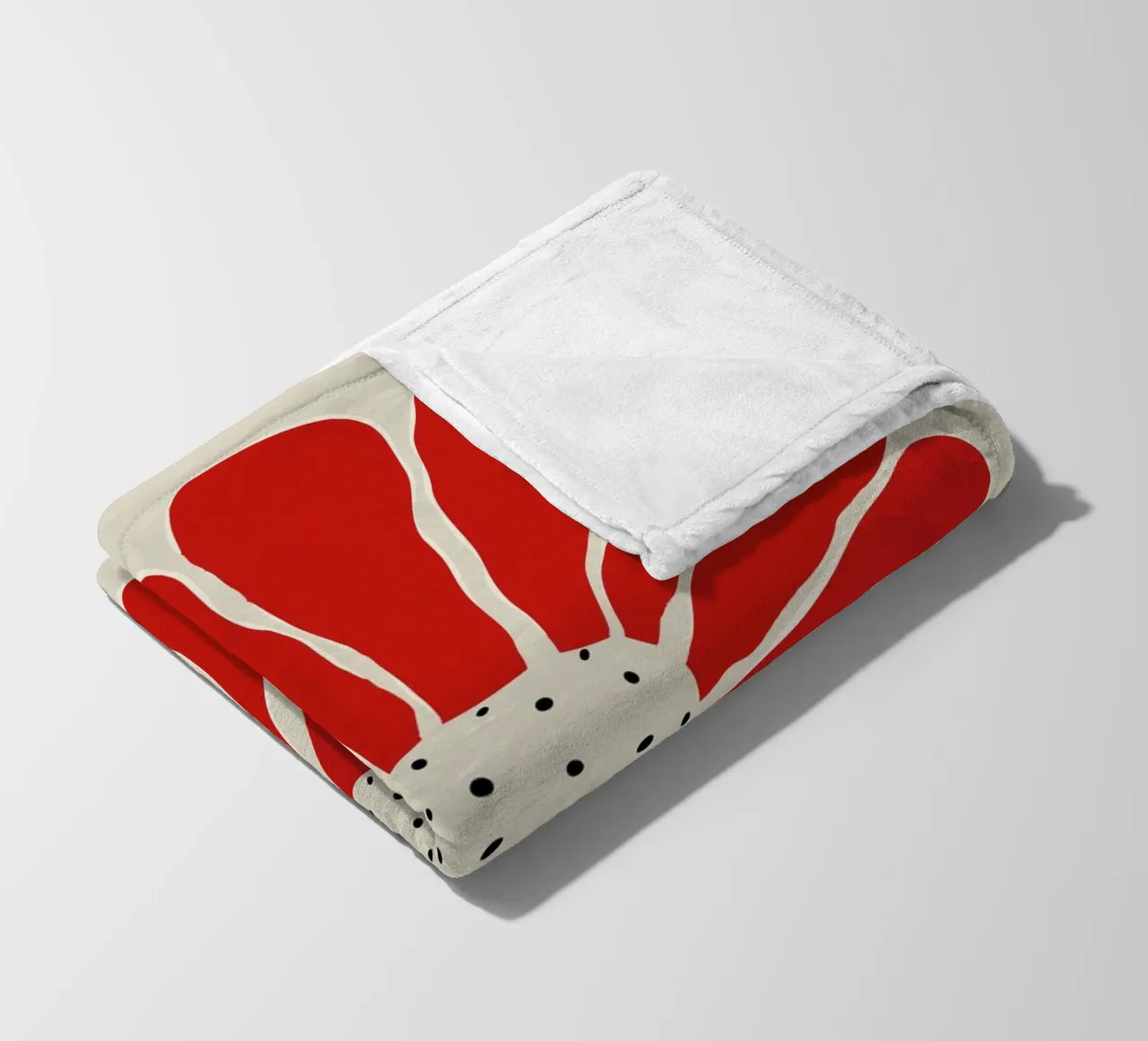 Big Blooming VI fleece blanket by Miho Art Studio