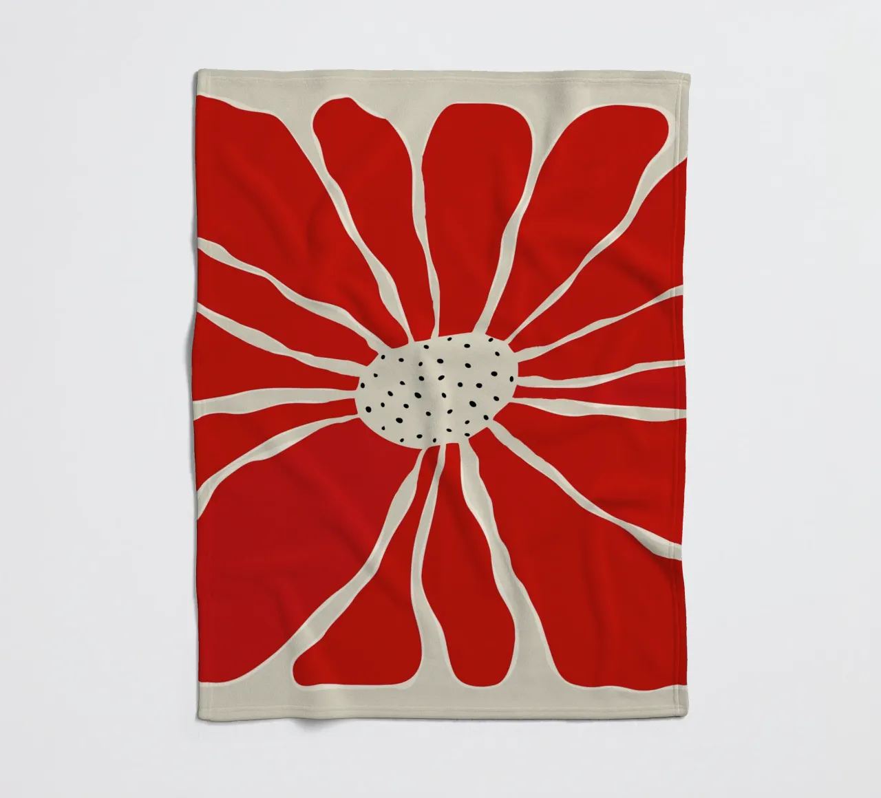 Big Blooming VI fleece blanket by Miho Art Studio