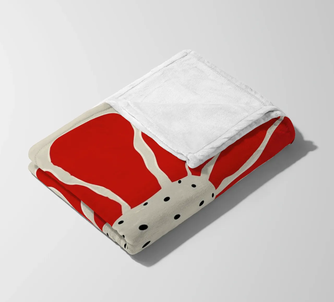 Big Blooming VI fleece blanket by Miho Art Studio