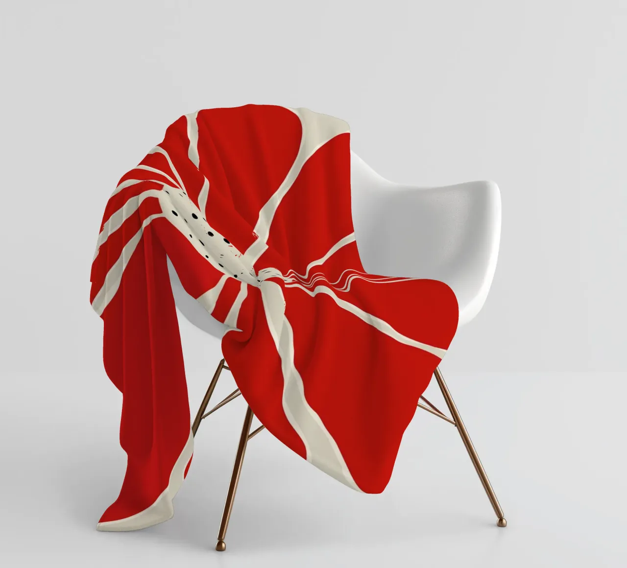 Big Blooming VI fleece blanket by Miho Art Studio
