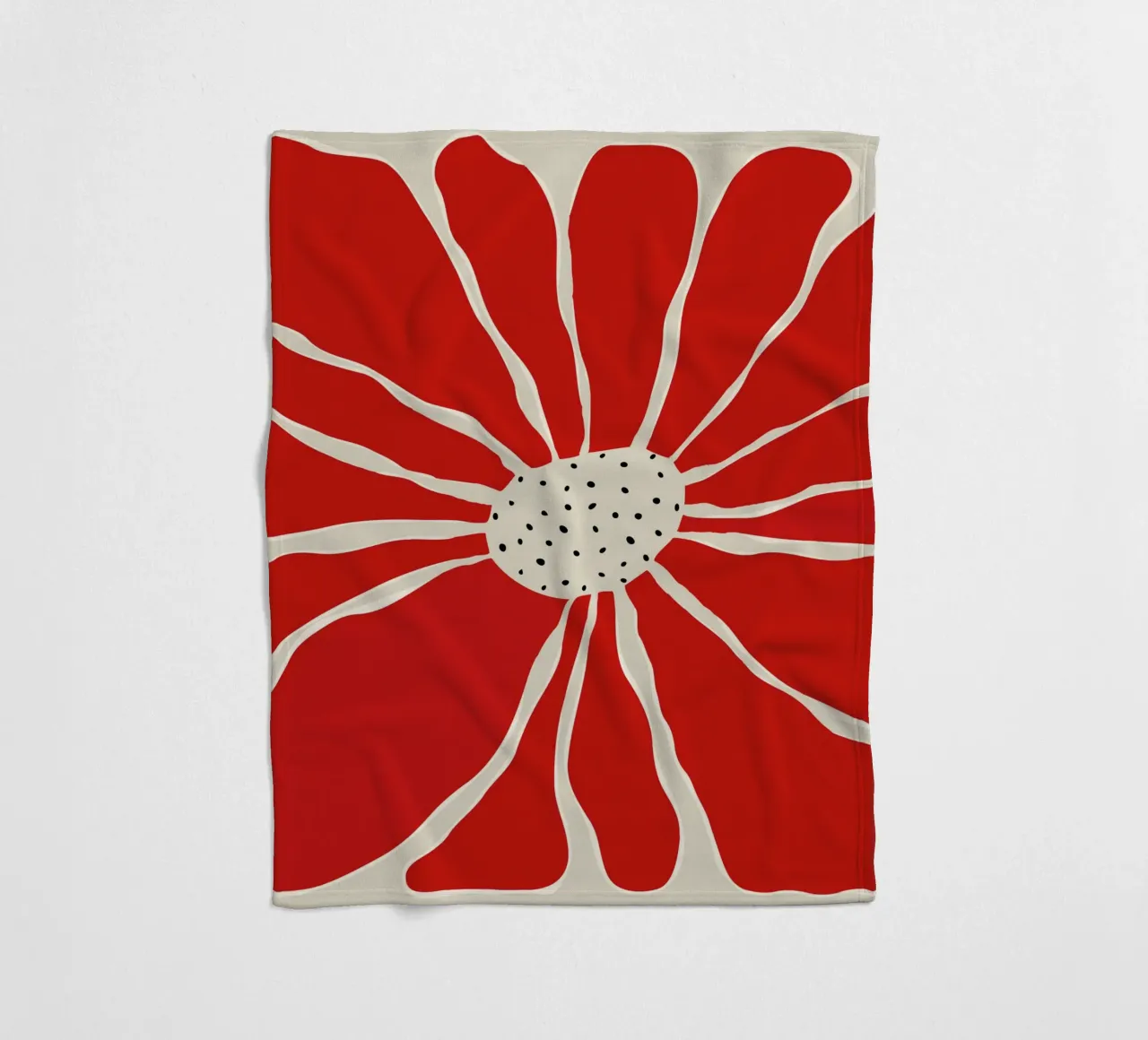 Big Blooming VI fleece blanket by Miho Art Studio