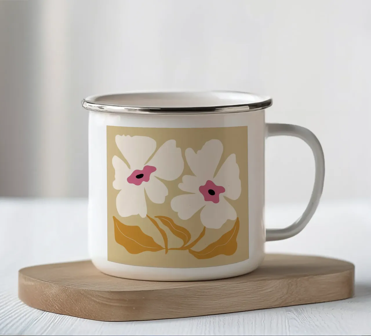 Grande fioritura VII tazza in smalto da Miho Art Studio