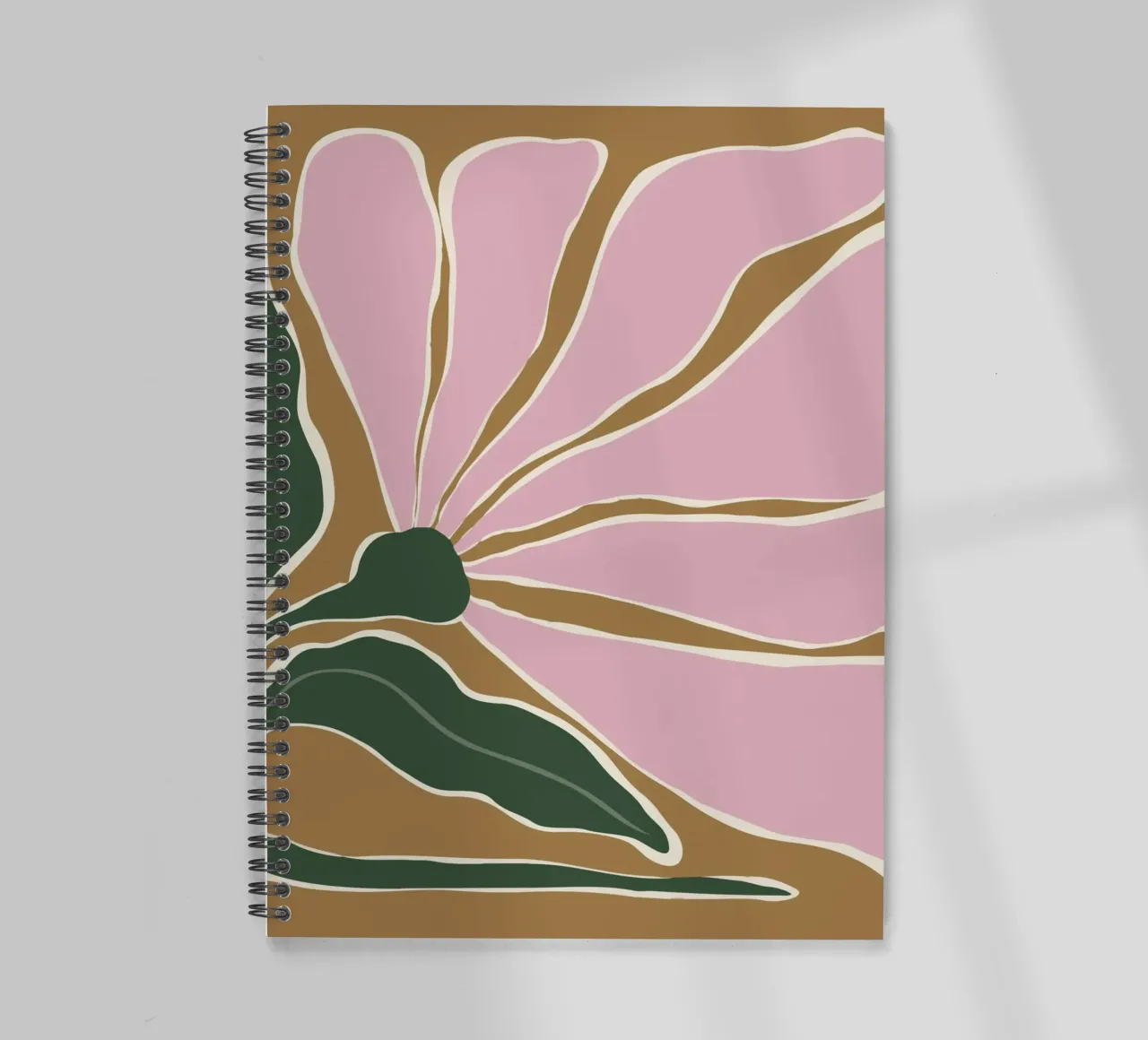 Big Blooming V spiral notebook by Miho Art Studio
