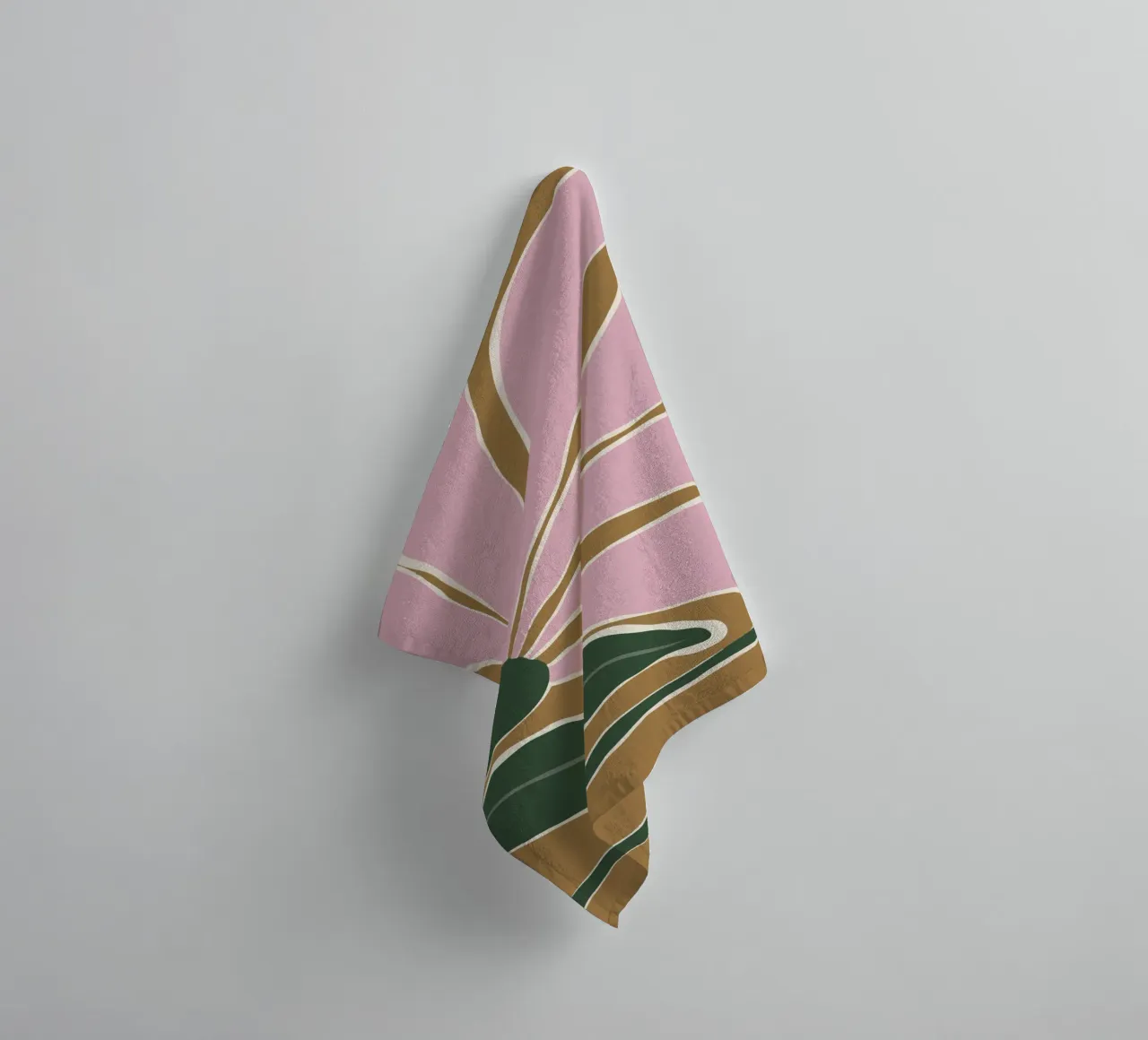 Grootbloemig V badhanddoek van Miho Art Studio