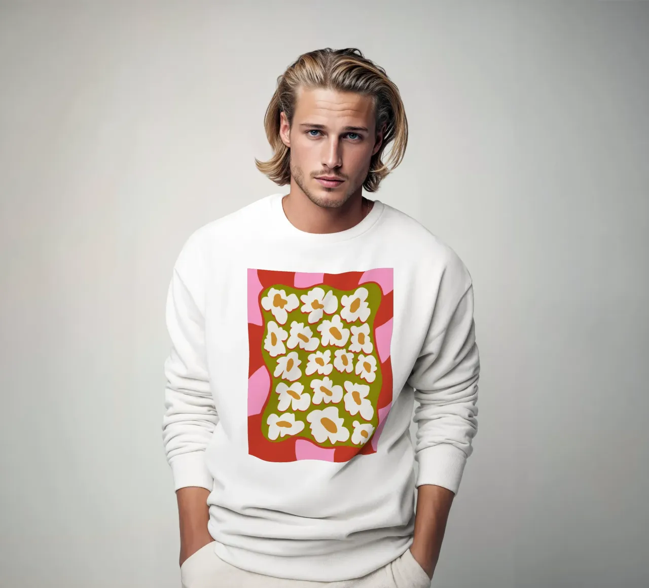 70er Jahre Retro Bloom Sweatshirt von Miho Art Studio