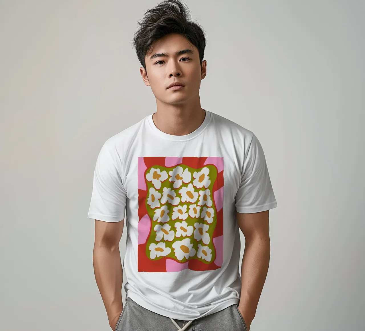 Bloom retrò anni '70 t-shirt da Miho Art Studio