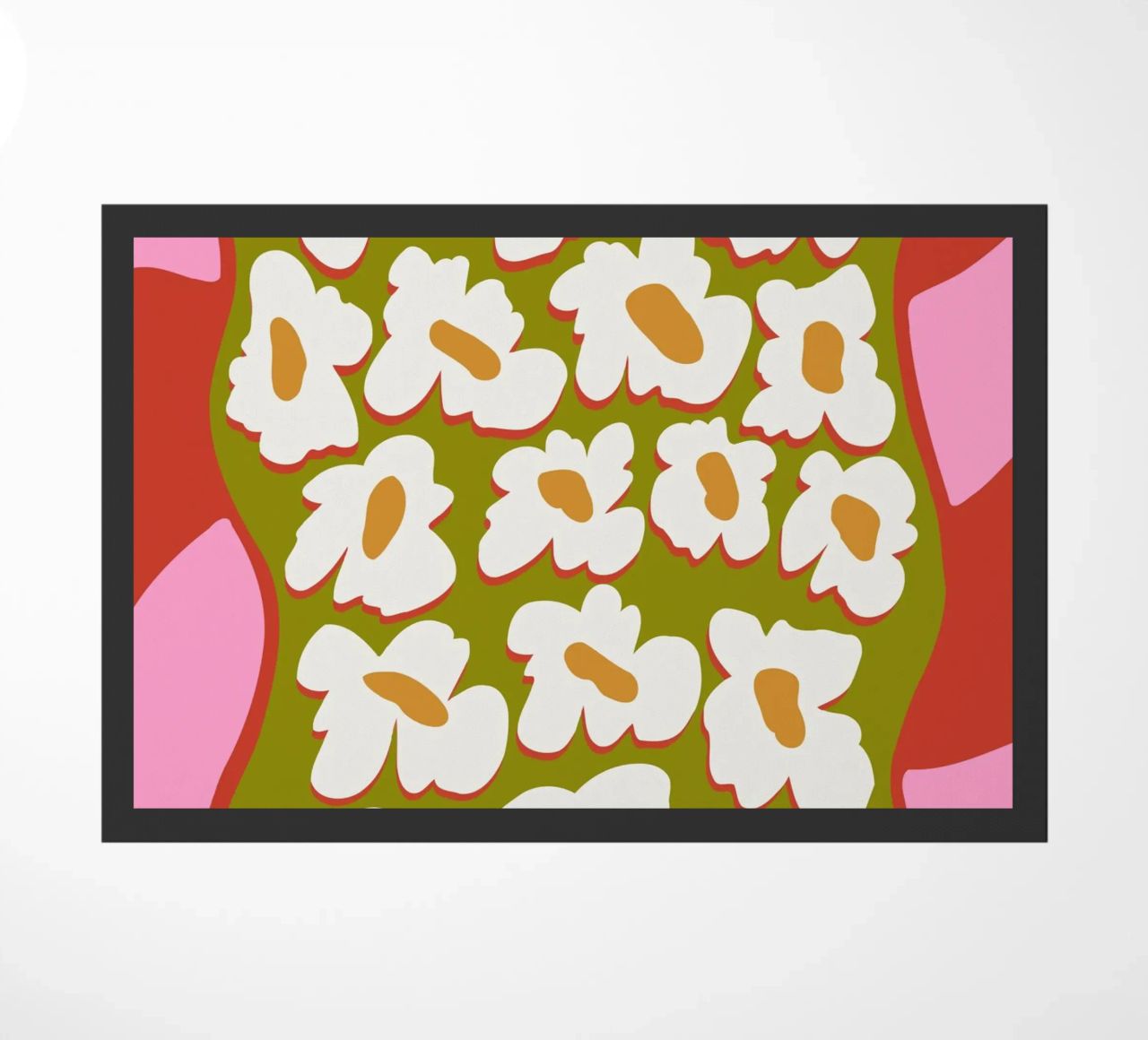 Bloom retrò anni '70 zerbino da Miho Art Studio