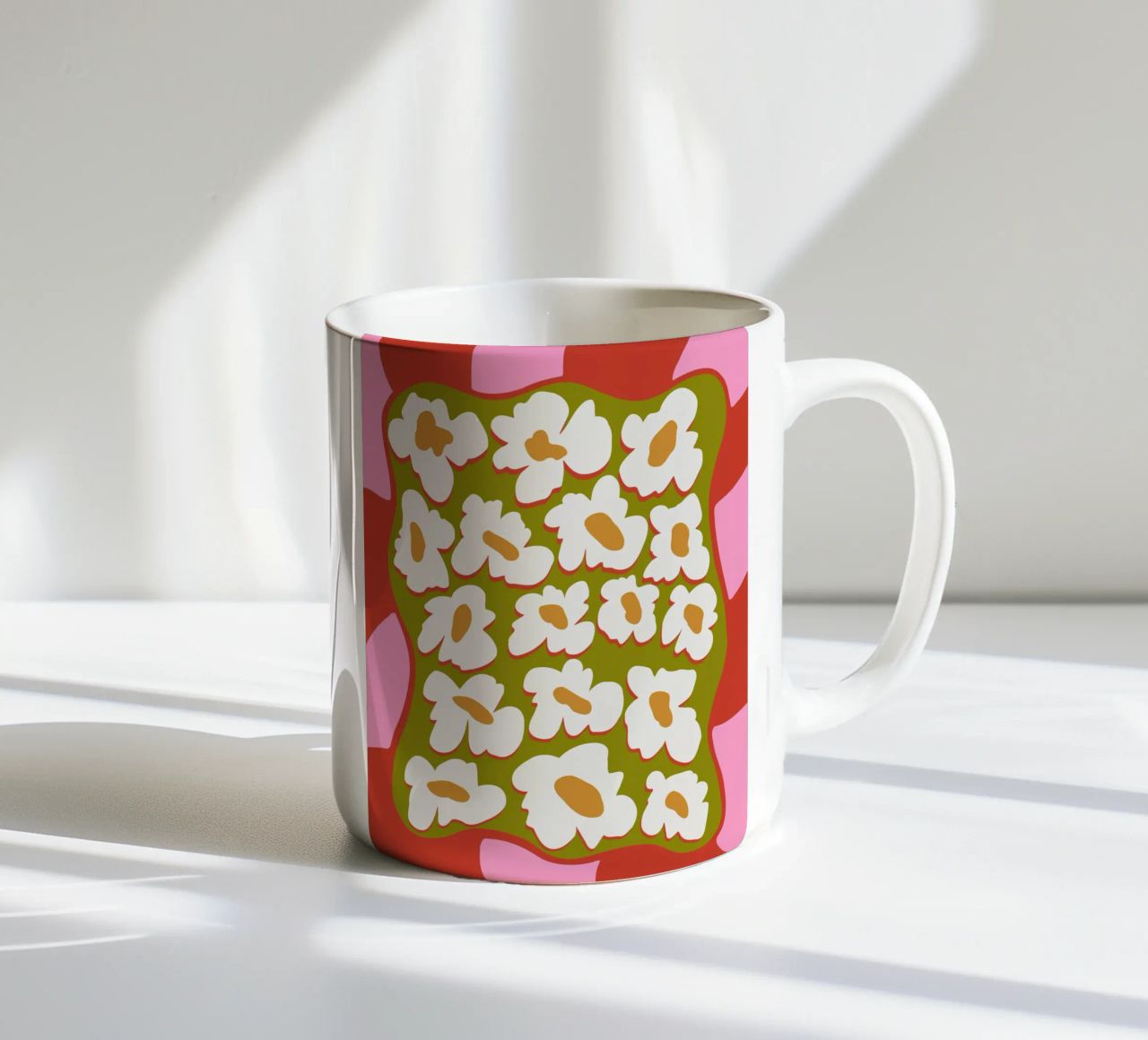 Bloom retrò anni '70 tazza in ceramica da Miho Art Studio