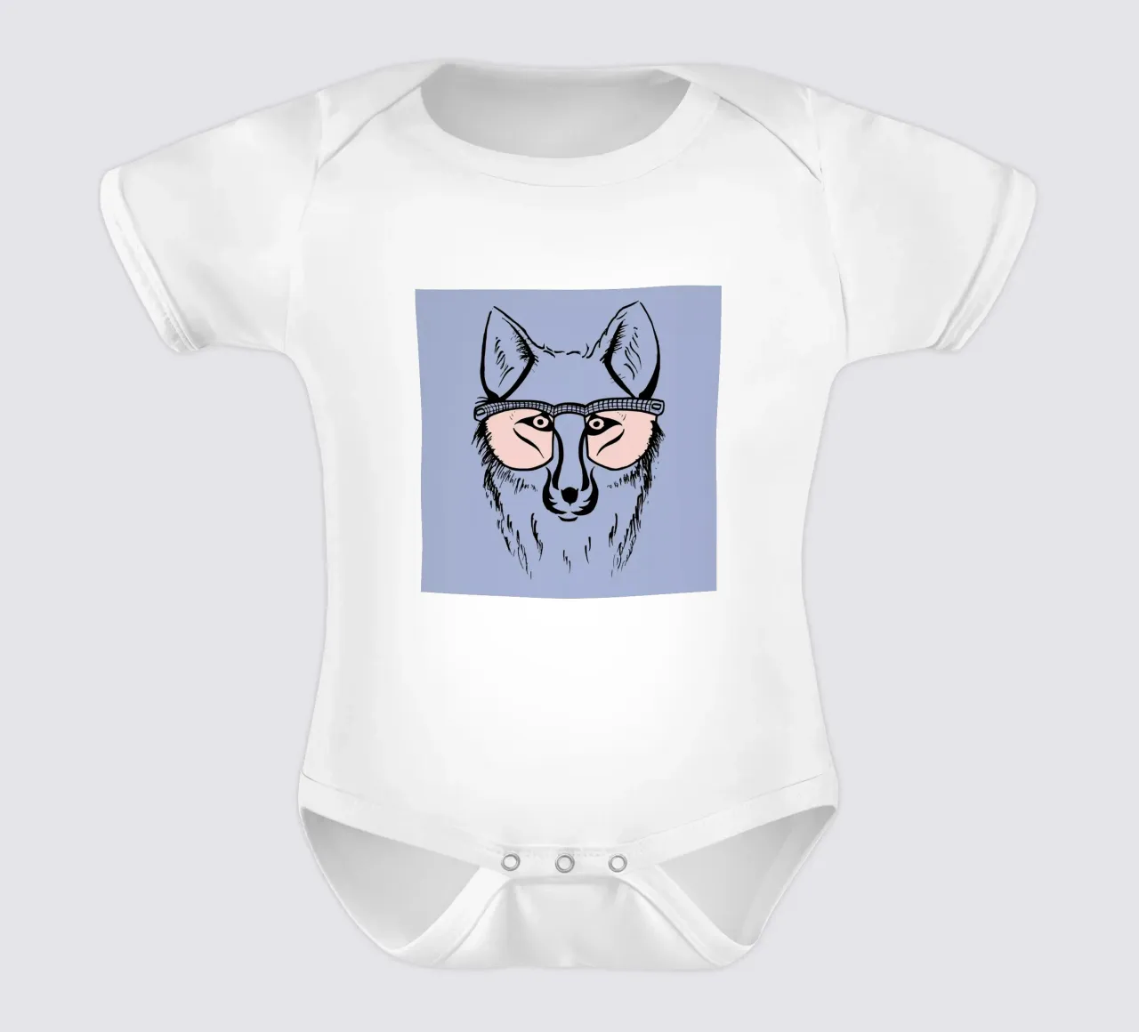 Fox babyrompertje korte mouwen van P'tit Vélo