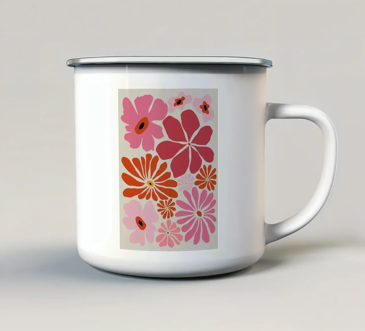 Giardino d'autunno II tazza in smalto da Miho Art Studio