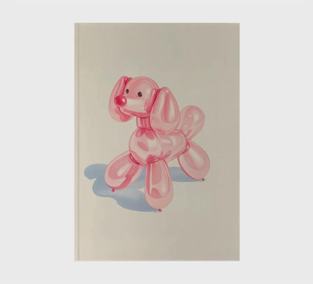 Pink Balloon Dog notebook by Jungle Joy Art