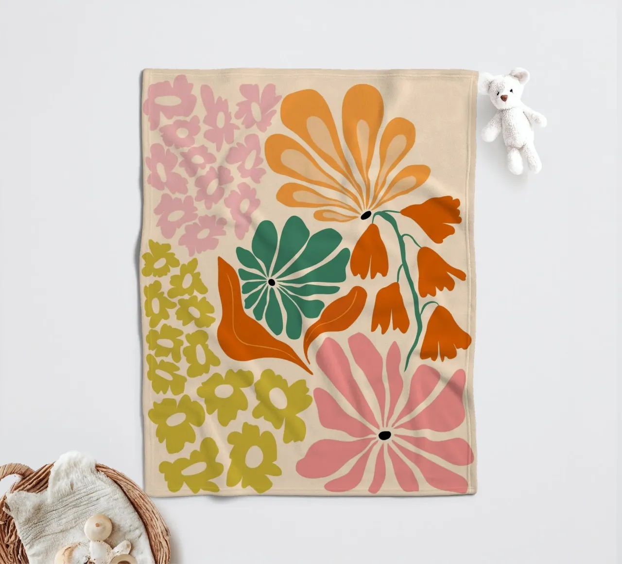 Beatitudine in fiore coperta in pile da Miho Art Studio