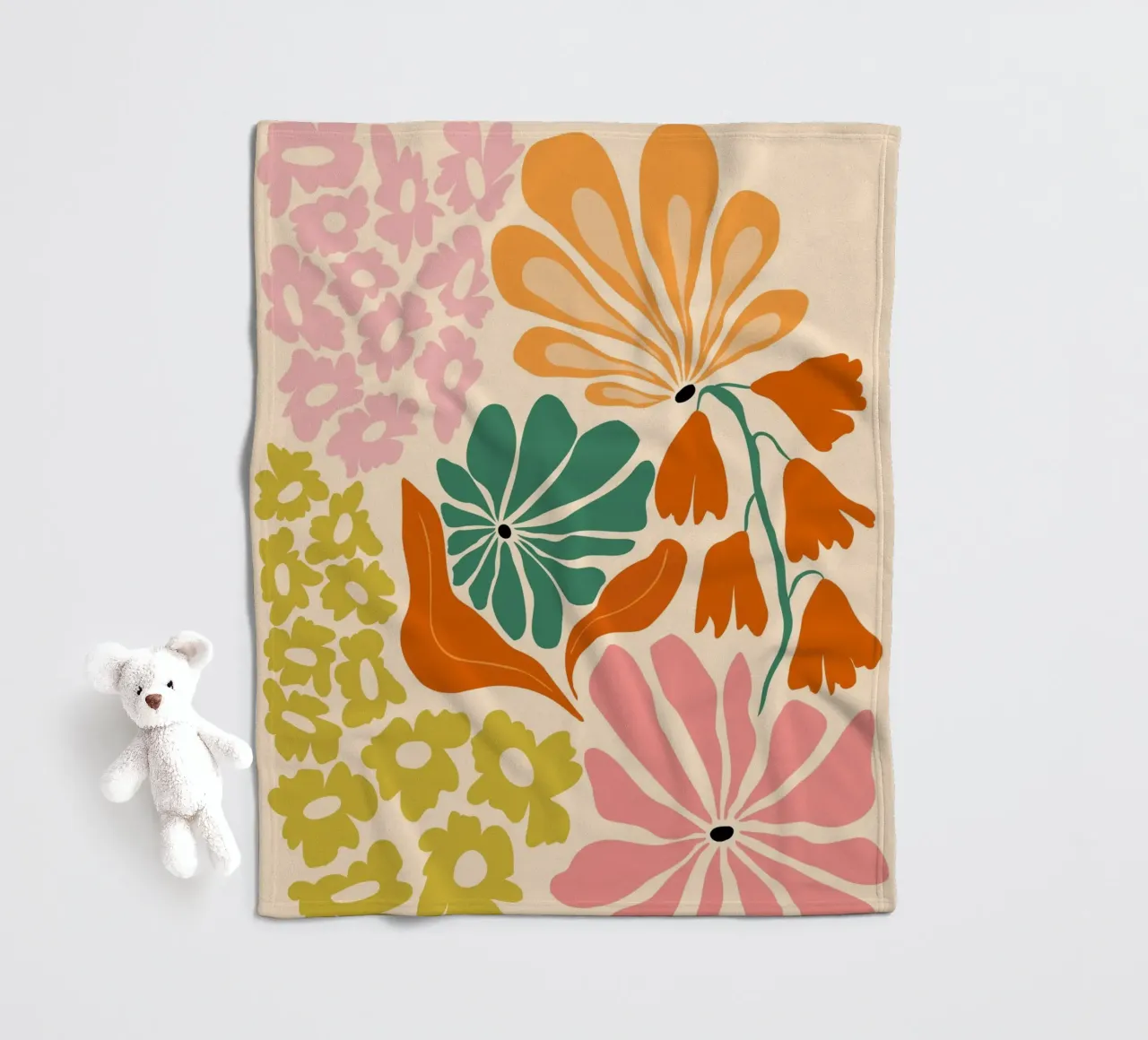 Beatitudine in fiore coperta in pile da Miho Art Studio