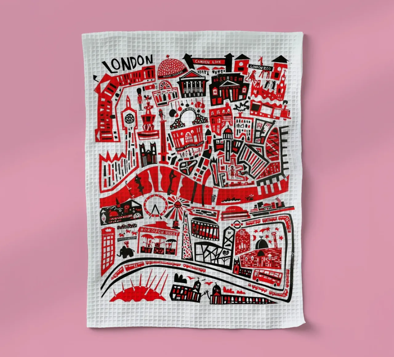 Busy London Map canovaccio da cucina da Fox & Velvet