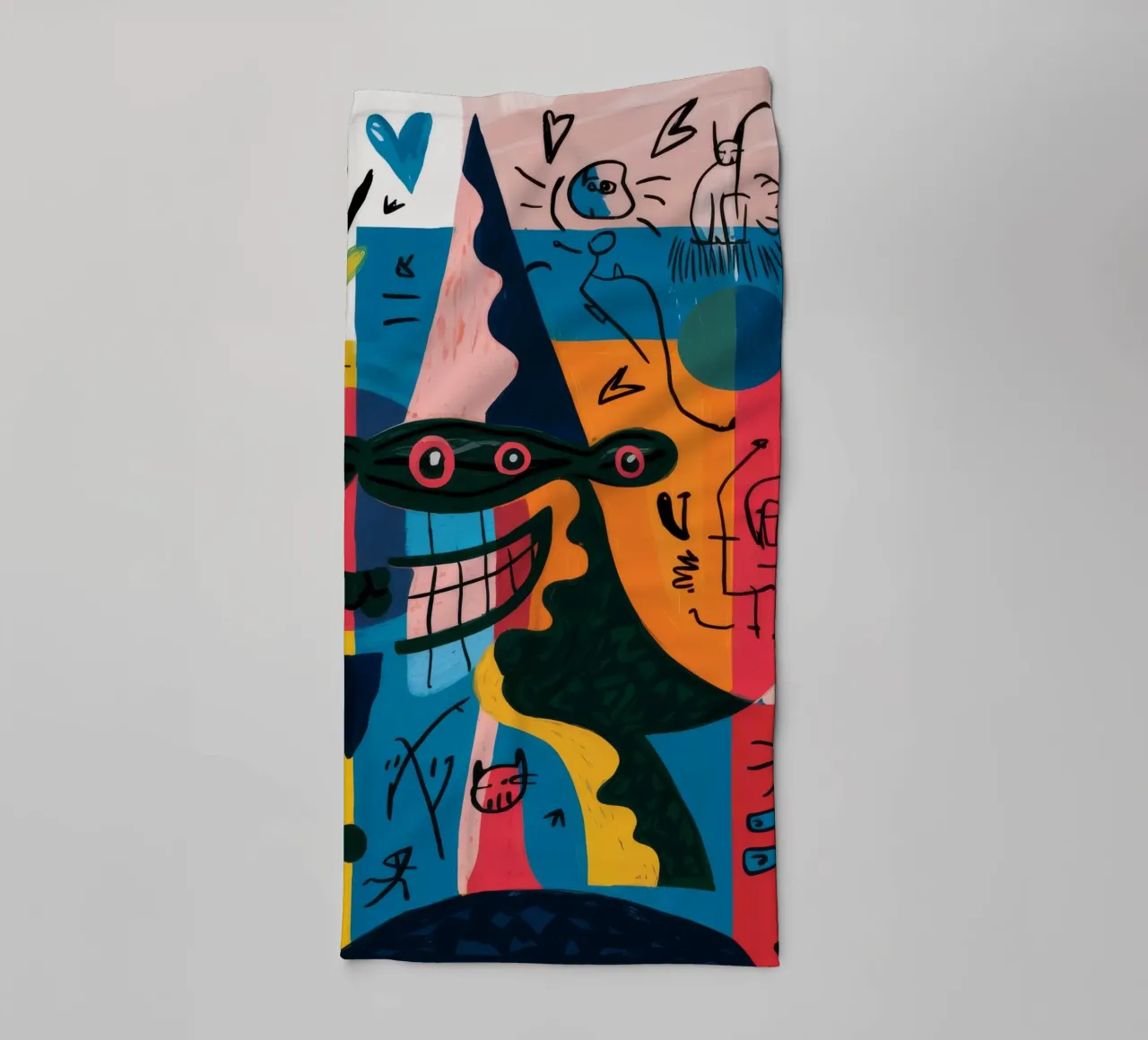 Surreal Faces towel by Monarco Virtuoso