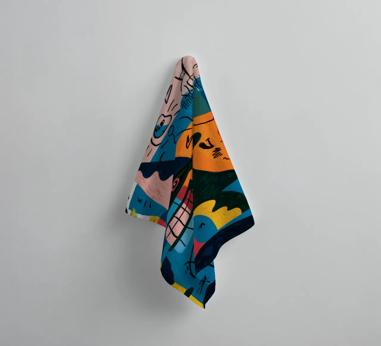 Surreal Faces towel by Monarco Virtuoso