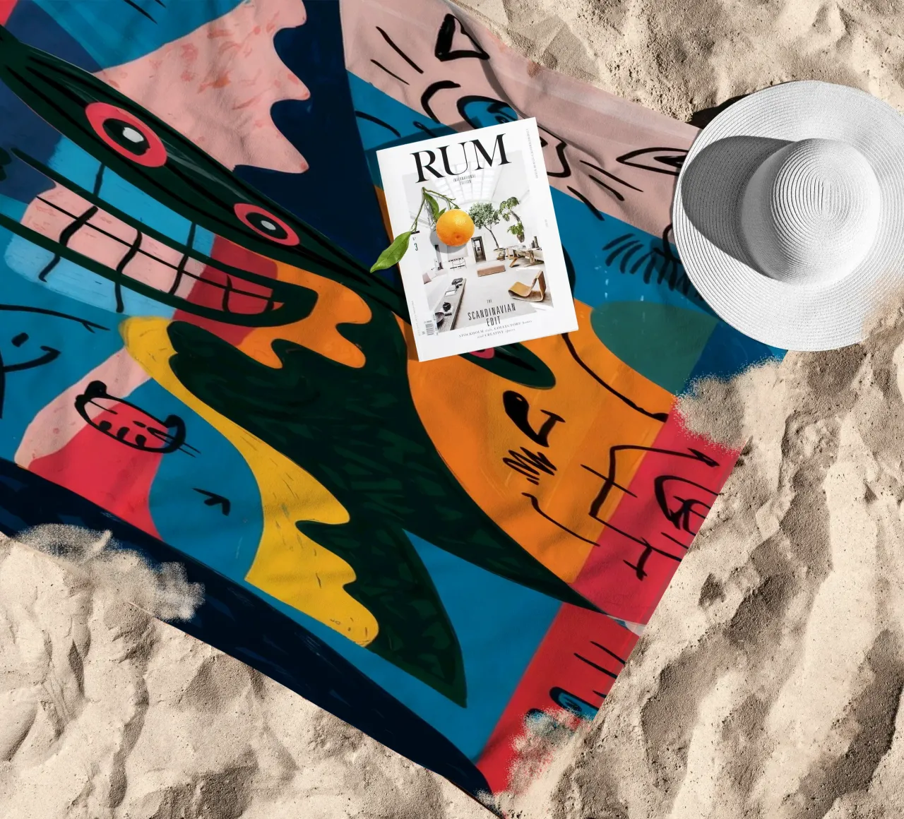 Volti surreali telo mare da Monarco Virtuoso