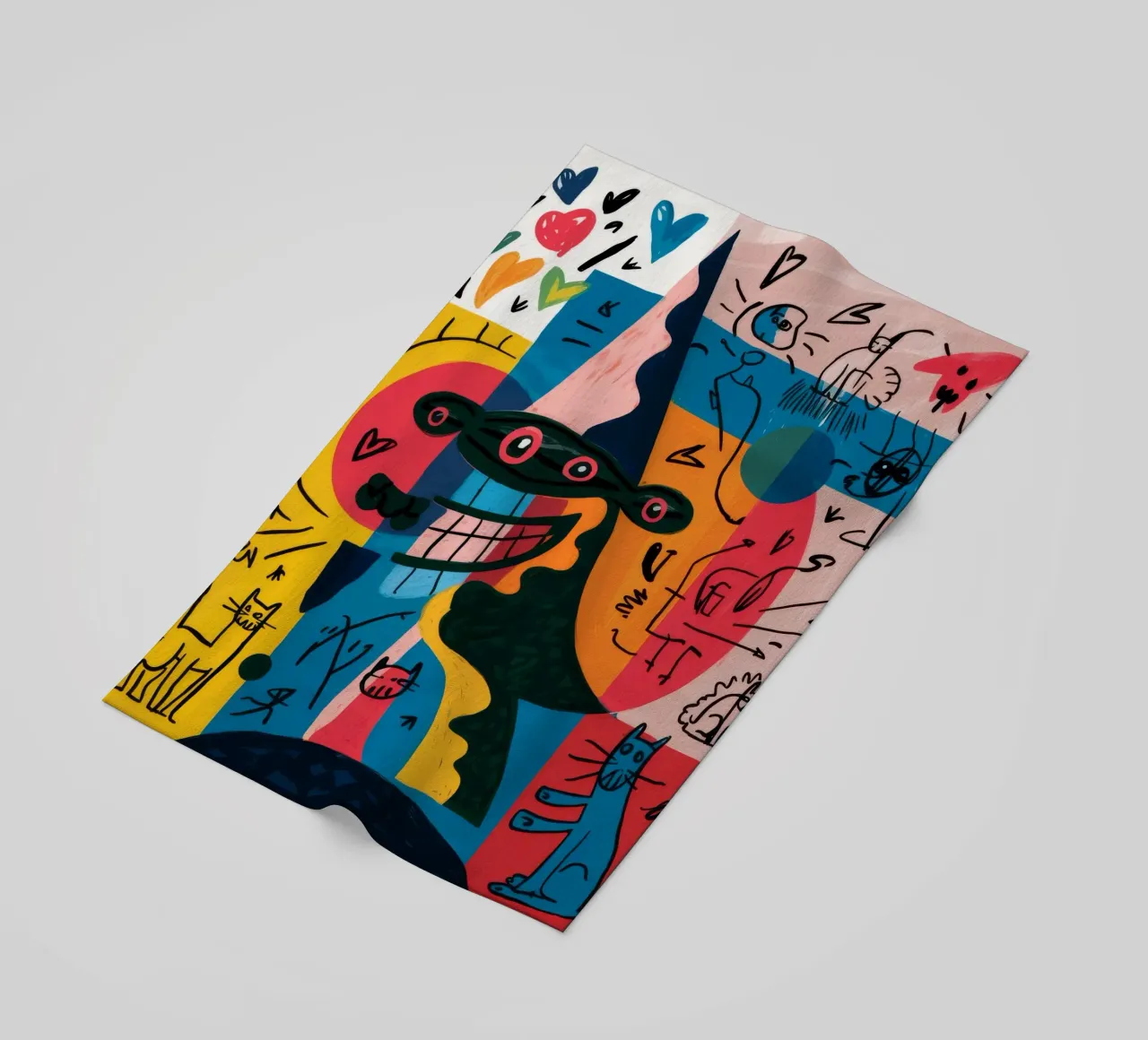 Volti surreali telo mare da Monarco Virtuoso